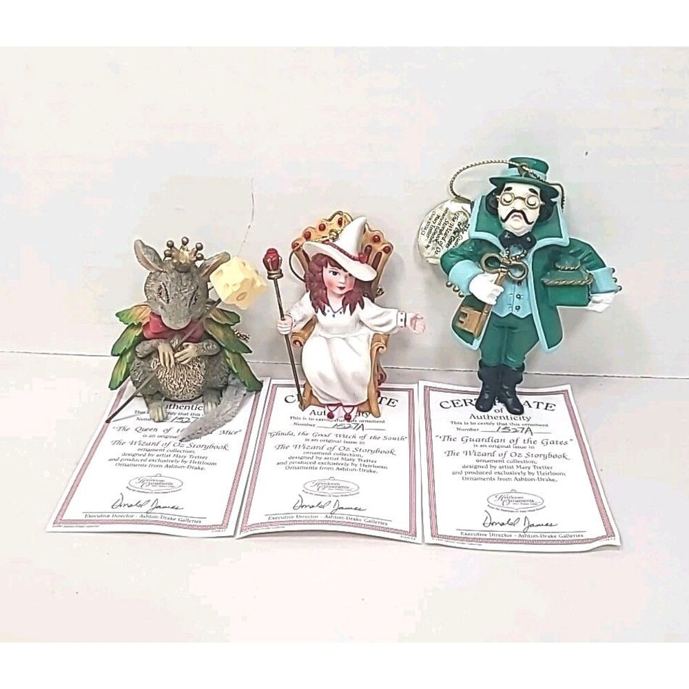 The Wizard of Oz Storybook Heirloom Ornaments Ashton Drake 1999 by Mary Tretter